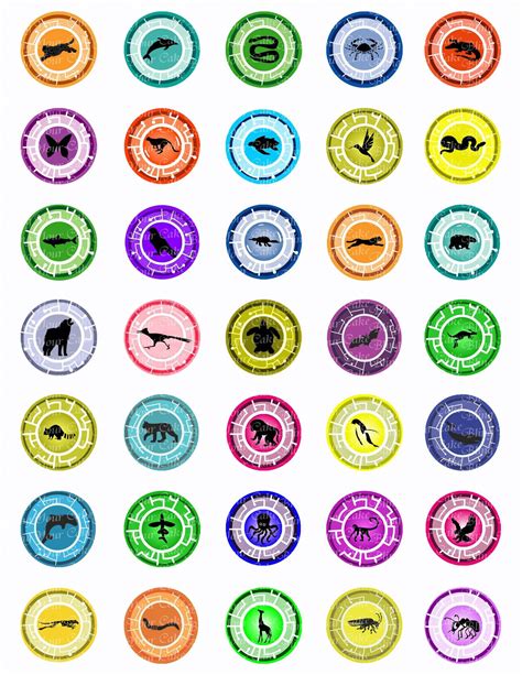 Printable Wild Kratts Creature Power Discs Coloring Pages
